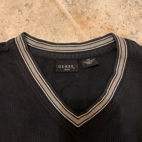 Guess Men’s Short Sleeve Ribbed Shirt - Picture 2 of 2